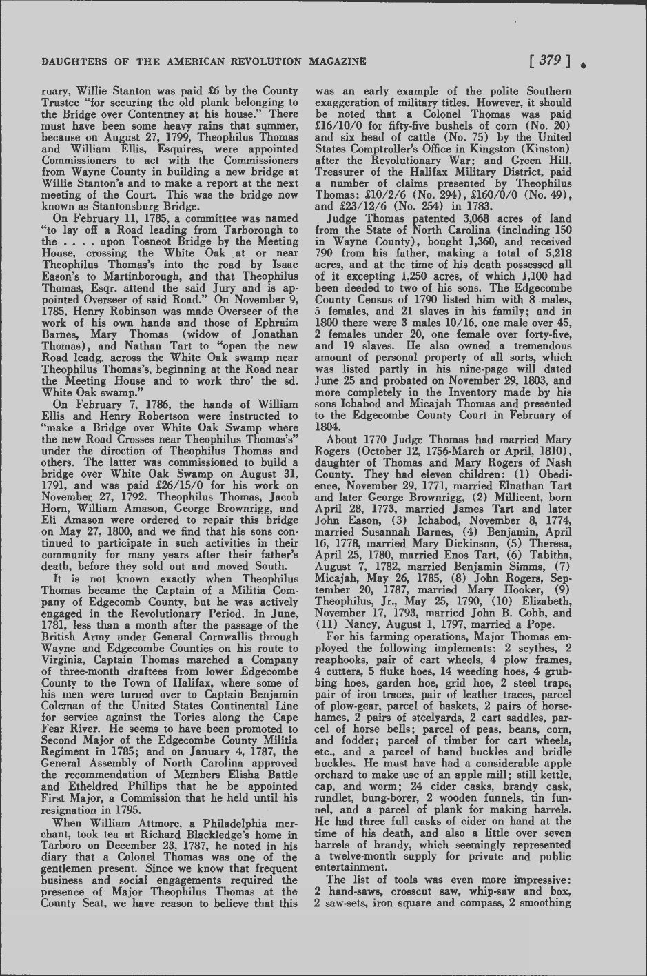 Johnston's article in the DAR Magazine, April 1956, page 379.